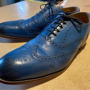 Blue Leather Men's Brogues
